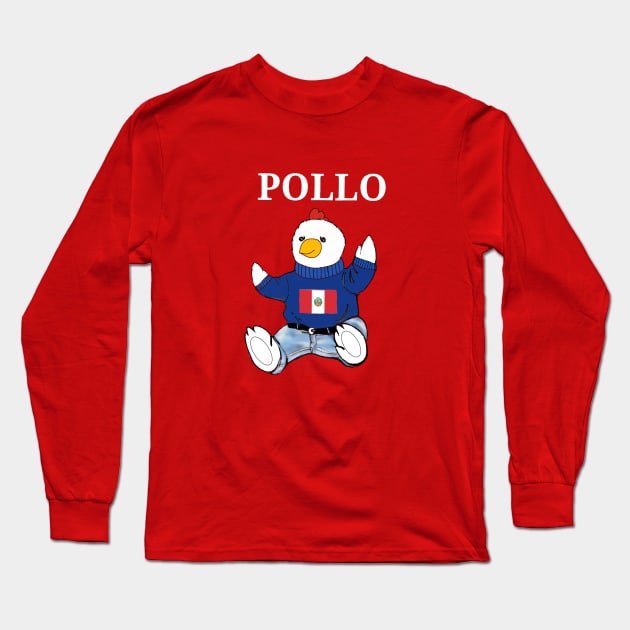Pollo bear de Peru Long Sleeve T-Shirt by Duendo Design
